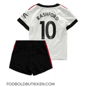 Manchester United Marcus Rashford #10 Udebanetrøje Børn 2022-23 Kortærmet (+ Korte bukser)